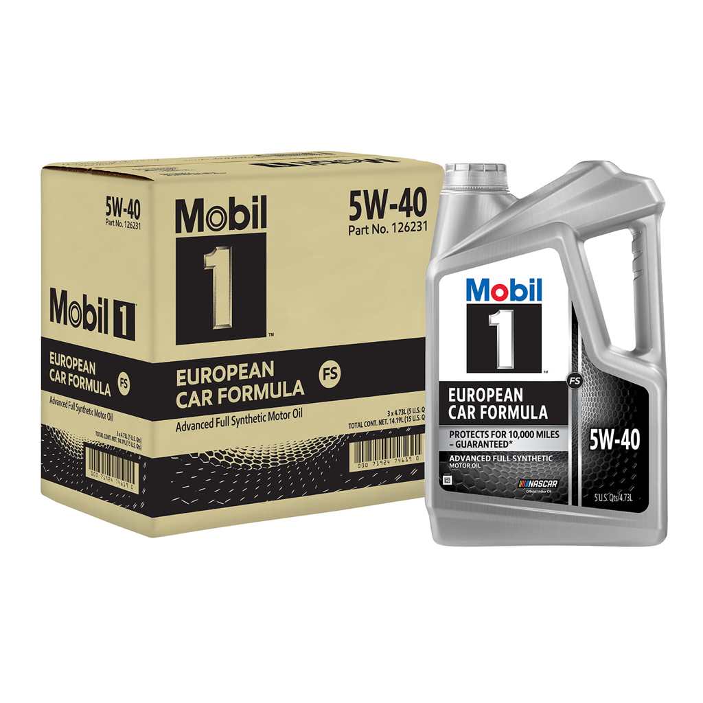 Mobil One Full Synthetic 5w-40 Euro 5qt 3 Pack - $23.00 at Walmart