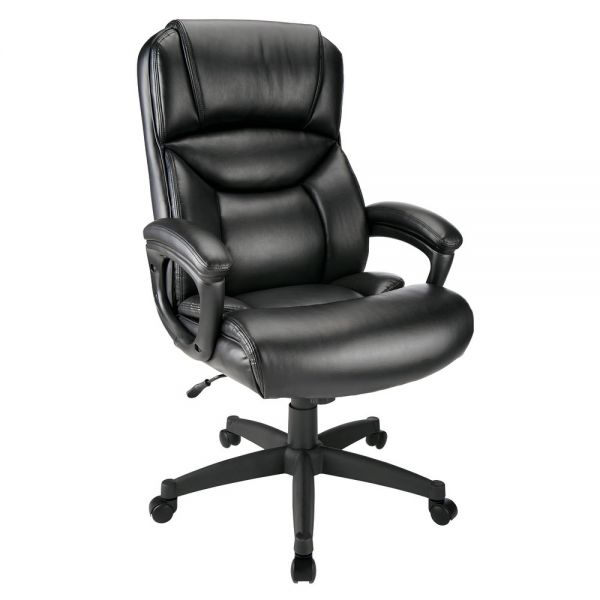 $73 Realspace Fennington Bonded Leather High-Back Executive Chair, Black At Officesupply. Free Ship.