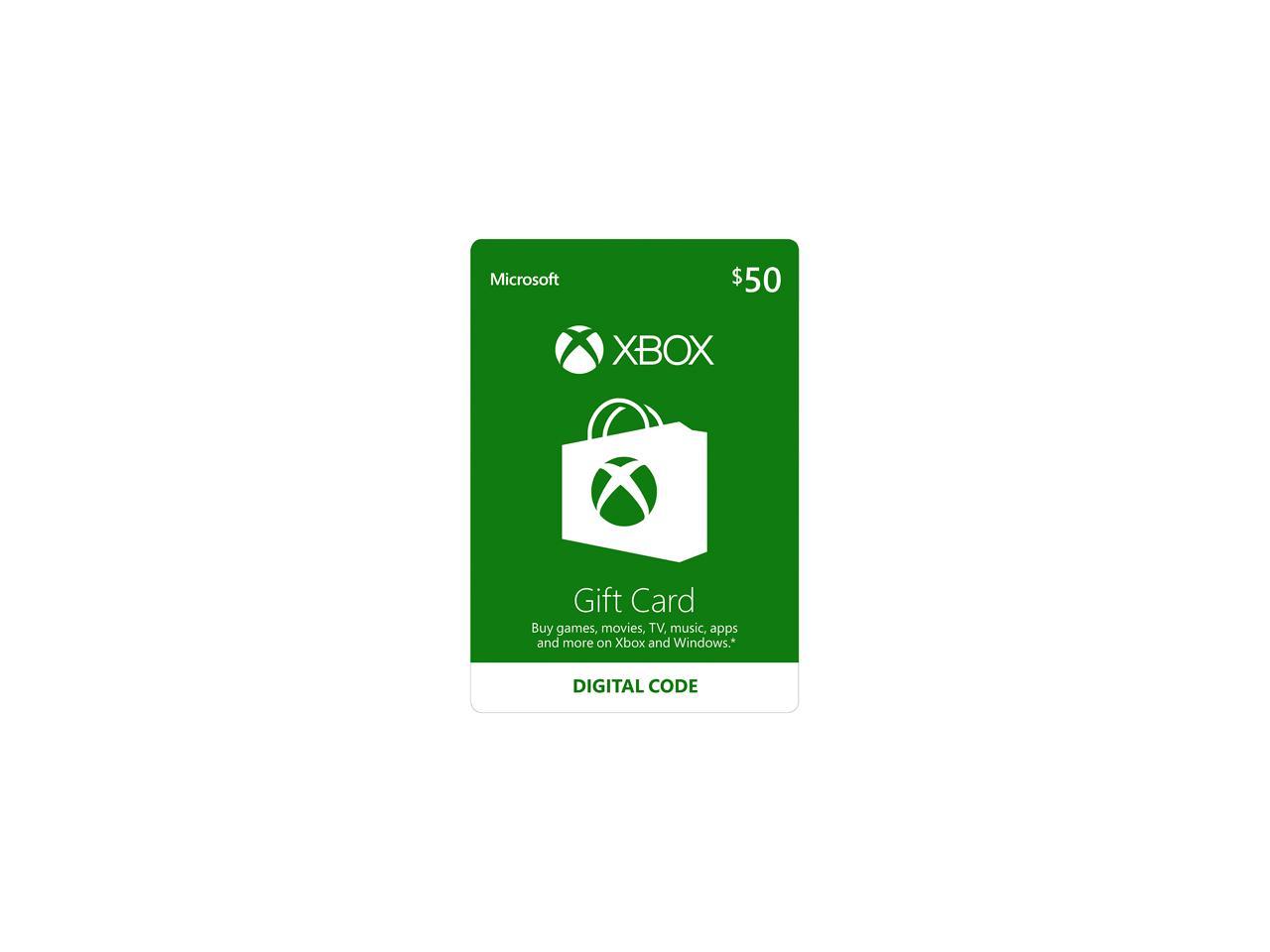 Xbox Gift Card $50 US (Email Delivery) $44.50 At Newegg After Promo Code.