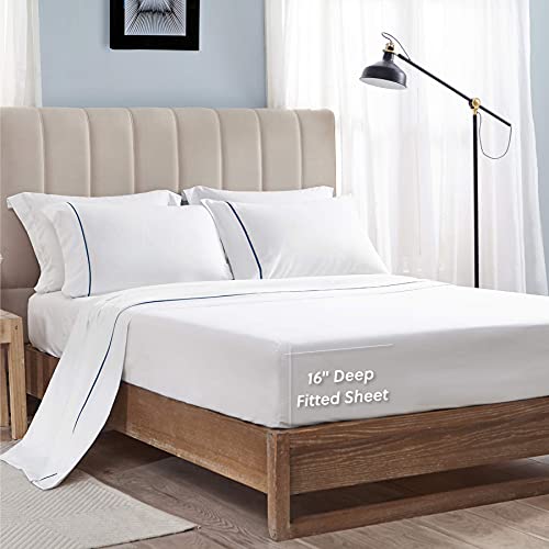 $12.99 At Amazon: BEDSURE Full Size Sheets Set 6 PC - Deep Pocket Bed Sheets Full Soft Brushed Microfiber, 1800 Hotel Luxury Bed Sheets Set, Wrinkle and Fade Resistant, White.