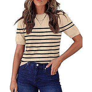 RUMIA Women Casual Business Striped Tops Office Work Sweaters $9.09
