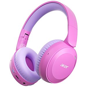acer Kids Bluetooth Headphones, 85/94dB Volume Limiter, Foldable Wireless Over-Ear Headpho
