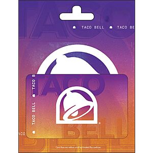 50 Taco Bell Gift Card + $10 Amazon Promo Credit $50 + Free Shipping