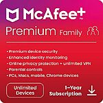 McAfee+ Premium Family Plan, 2024 Ready | Unlimited Devices | 39.99 $ $39.99