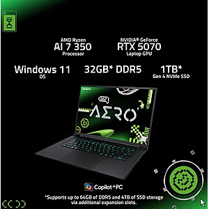 Gigabyte X16 Gaming laptop RTX 5070 32gb ram