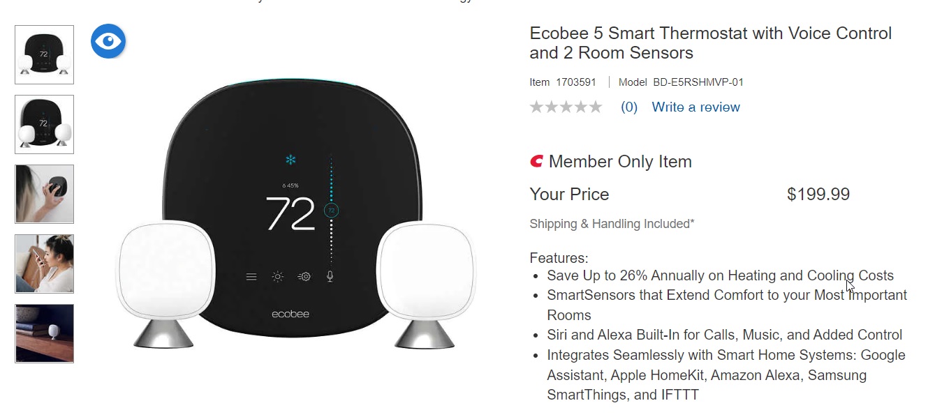 SmartThermostat with voice control and SmartSensor