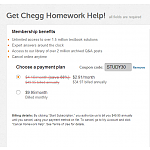 Chegg Homework Help / Textbook Solutions 58% off Annual Subscription + 30% off coupon code!!