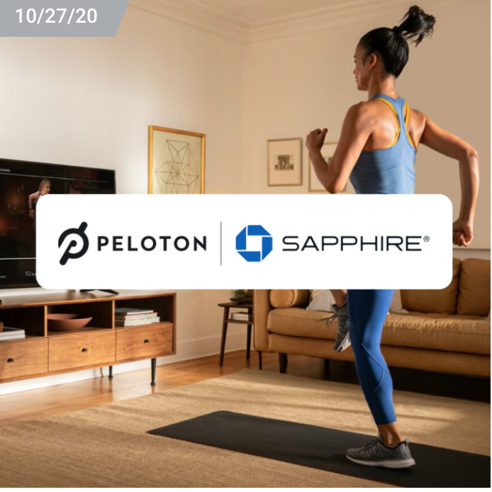 Peloton $60 / $120 Credit with Chase Sapphire