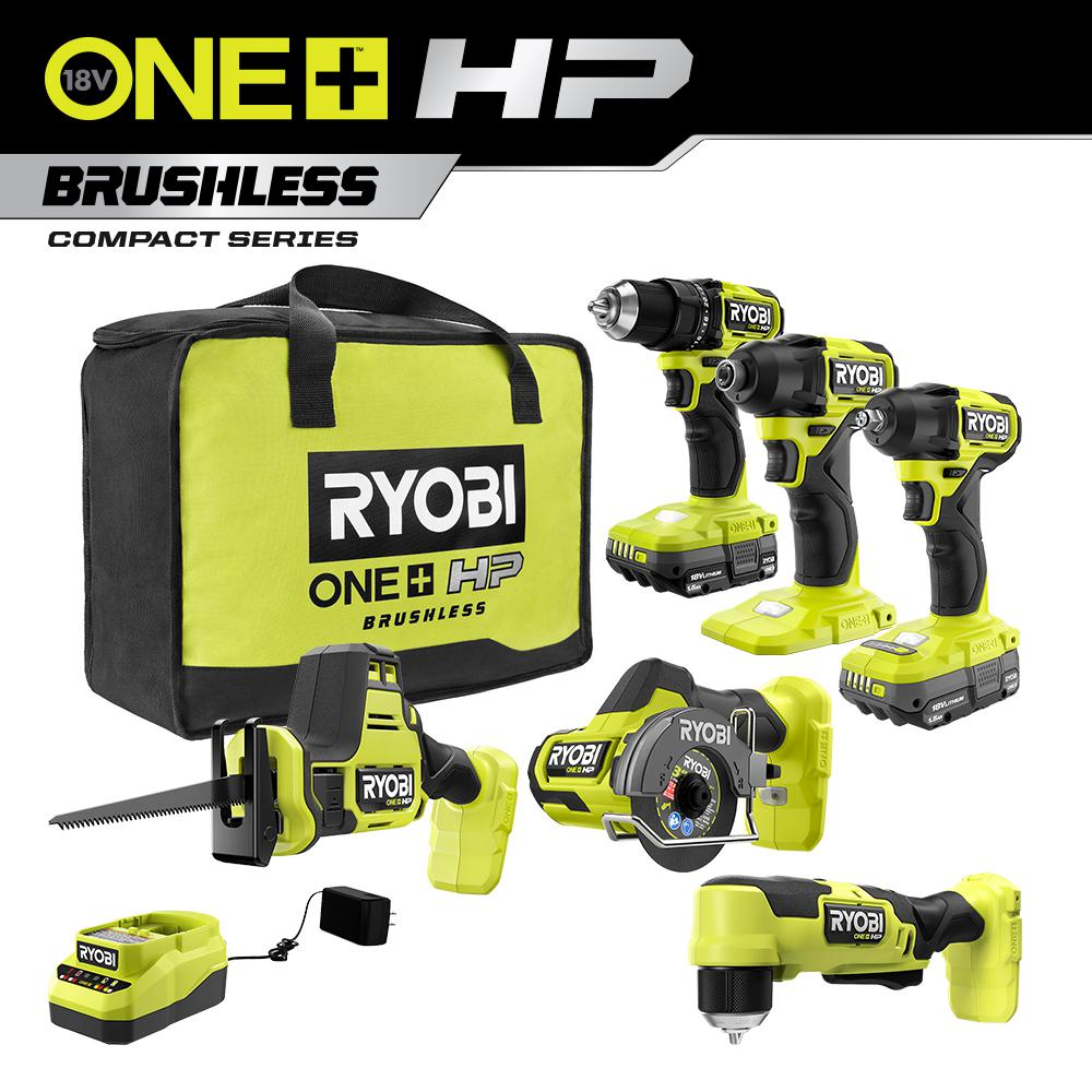 HP 18V Brushless Cordless Combo Kit (6-Tool) with (2) 1.5 Ah Batteries, and $319.68