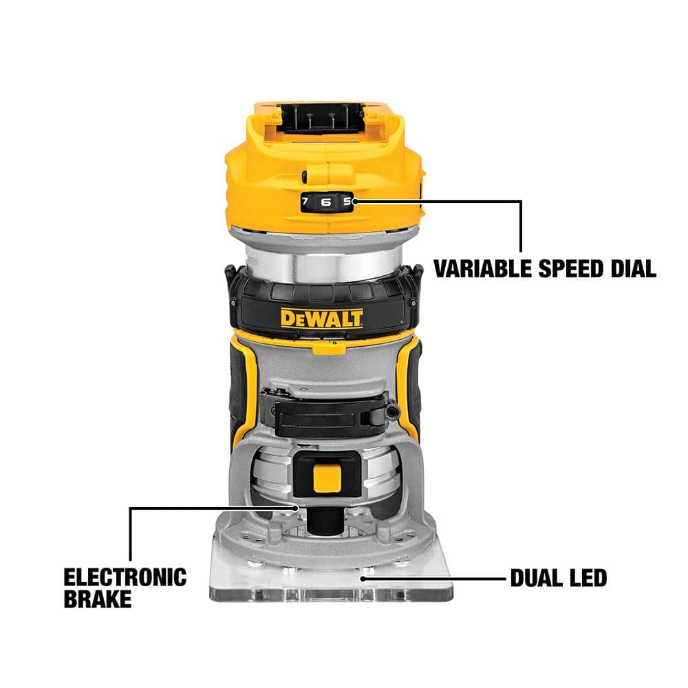 DEWALT 20V MAX XR Cordless Brushless Compact Router (Tool Only)(requires hack) $126.88