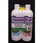 Shampbooze Deluxe Set of (2) 17.8 oz Fake Shampoo Bottles Flasks $13 Alcohol Liquor Smuggle for Cruise Ships
