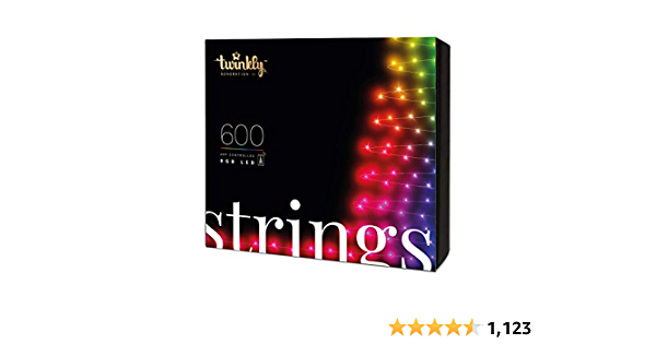 Twinkly Strings – App-Controlled LED Christmas Lights with 600 RGB (16 Million Colors) LEDs. 157.5 feet. Green Wire. Indoor and Outdoor Smart Lighting Decoration - $172.49
