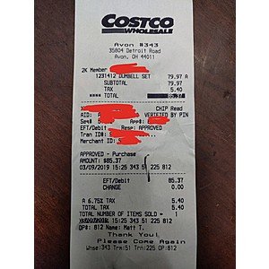 Costco dumbbells 2025 2019