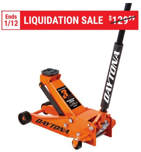 Daytona 3 Ton Professional Rapid Pump Floor Jack Orange