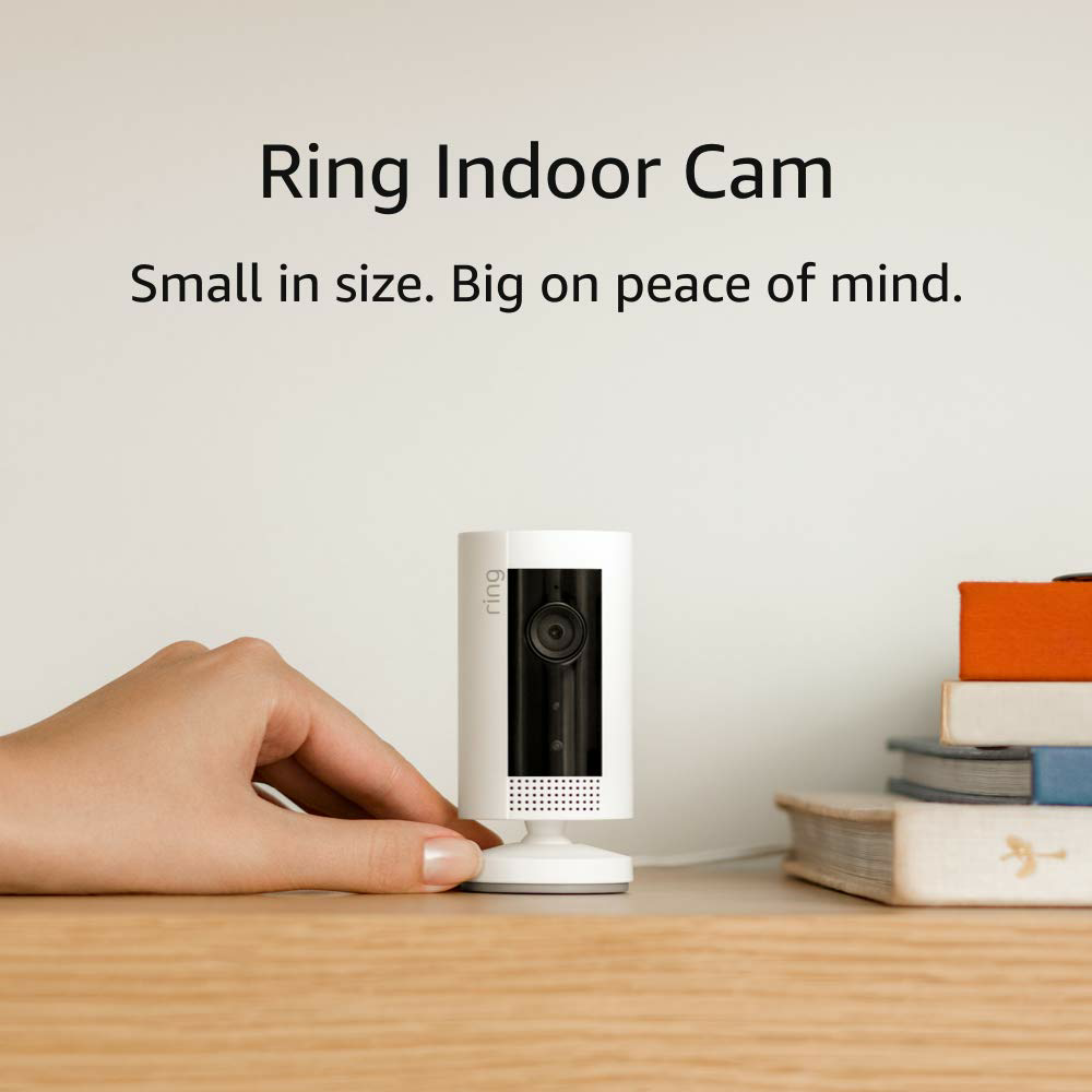 Amazon.com: Ring Indoor Cam, Compact Plug-In HD security camera with two-way talk, Works with Alexa - White $44.99, regularly $59.99