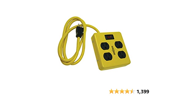 Yellow Jacket 2177N Metal Power Block with 4 Outlets and Lighted Switch, 4-foot Cord - $13