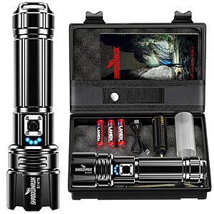 Flashlight 10000 High Lumens Rechargeable - 30W Super Bright LED Flash Light $17.8