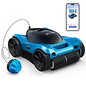 MT-VIKI H8 Cordless Robotic Pool Vacuum, Up to 480 Min Runtime, Wall & Waterline Cleaning $475
