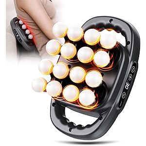 Taopodo 16-Head Massage Gun, Deep Tissue Percussion Massager W/ Battery $19.99
