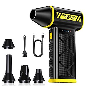 HolyPoint Compressed Air Duster, 110000RPM Ultra-Powerful Electric Air Duster $14.99