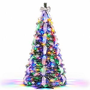 Skasii 6FT Pop Up Christmas Tree with LED Lights $84.97
