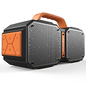 ABitmax Outdoor Bluetooth Speaker, 90W Peak, 35H, IPX7 Waterproof $59.99