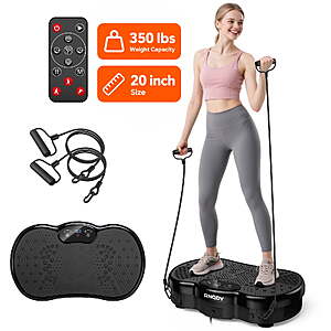Anqdy Vibration Plate Exercise Machine Whole Body Shake Plate Exercise Machine with 2 Loops & Remote Control $41.99