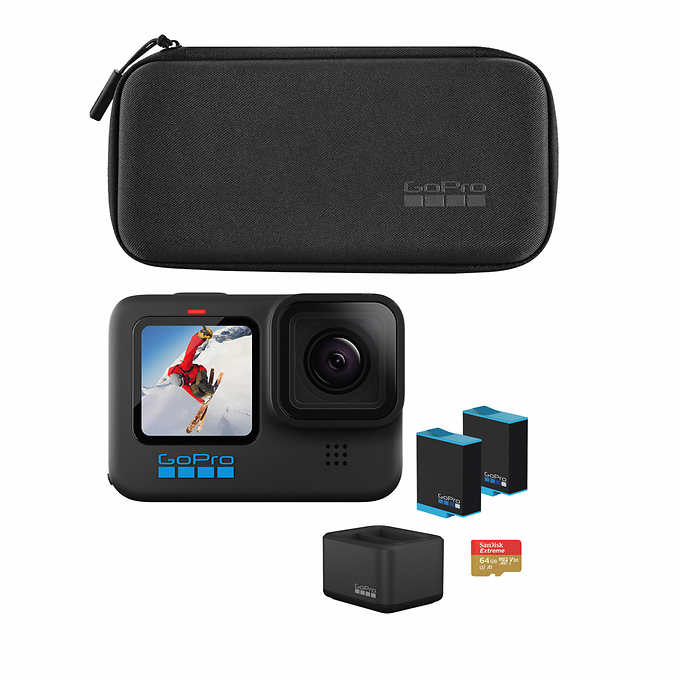 GoPro HERO10 Black Action Camera Bundle 300. Reg 350. F/S for Costco
