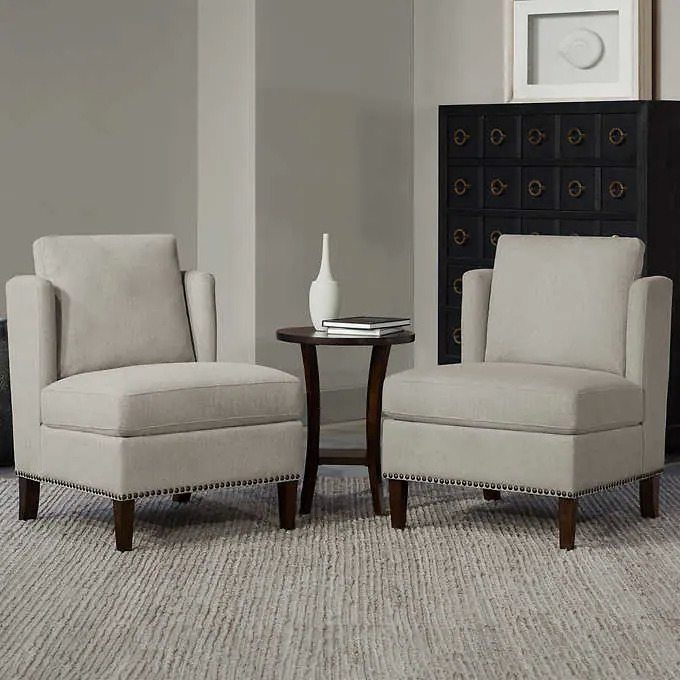 Thomasville Arlo 3-piece Fabric Chair & Accent Table Set $300.  Reg $500.  F/S from Costco.