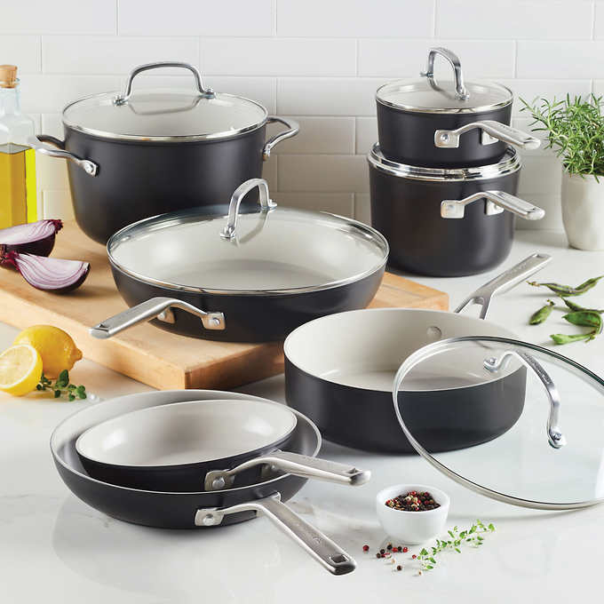 KitchenAid 12piece Hard Anodized Ceramic NonStick Cookware Set 150