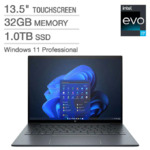 HP Dragonfly G4 13.5&quot; Intel Evo Platform Touchscreen Laptop - 13th Gen Intel Core i7-1355U-$1200.  $15 shipping from Costco.