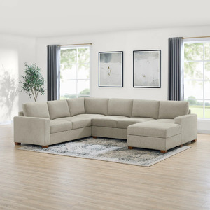 Thomasville Glenn Fabric Sectional with Storage Chaise $1400.  Reg $1900.  F/S from Costco.