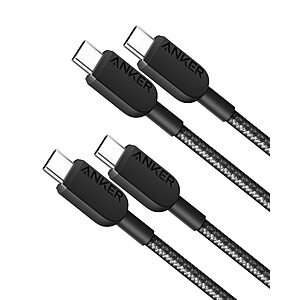 AnkerDirect via amazon: Anker 310 USB C to USB C Cable (3ft, 2 Pack) $  5.99, (6ft, 2 Pack) $  6.50