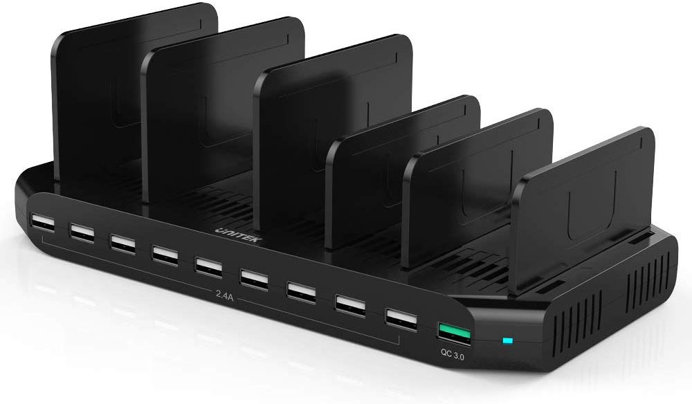 Unitek Fast Charging Station with Quick Charge 3.0, Multi USB Charger Station for Multiple Devices $25.99