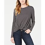 Striped Knot-Front Top, Created for Macy's $9.96