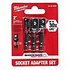 3-Piece 1/4 in. Milwaukee SHOCKWAVE Impact Duty Hex Shank Socket Adapter Set $5.97 + Free Shipping w/ Prime or on $35+