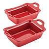 2-Piece Rachael Ray Solid Glaze Ceramics Au Gratin Set (Red) $10.99 + Free Shipping w/ Prime or on $35+