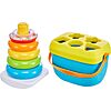 Fisher-Price: 11-Piece Baby's First Shapes Blocks Toy Set + 6-Piece Rock-a-Stack Ring Stacking Toy $10.99 + Free Shipping w/ Prime or on $35+