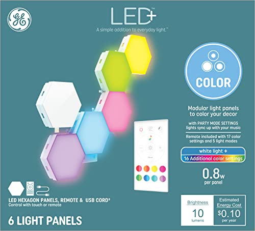6-Count GE Lighting LED+ Color Changing Tile Panels w/ Remote & USB Cord $15.97 + Free Shipping w/ Prime or on orders $25+