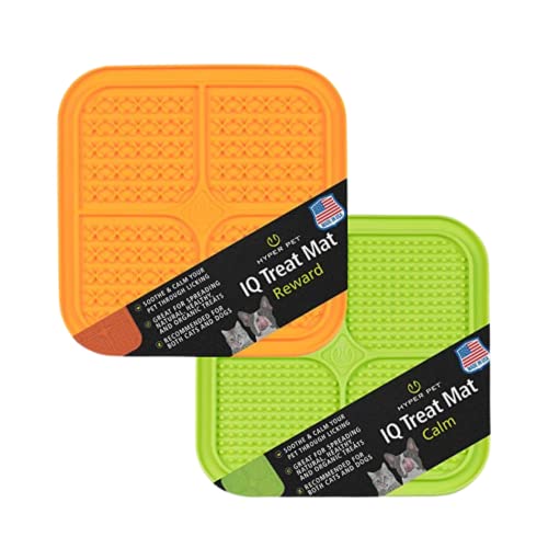 2-Pack Hyper Pet IQ Treat Lick Mat for Dogs & Cats (Orange & Green) $8.25 + Free Shipping w/ Amazon Prime or Orders $25+