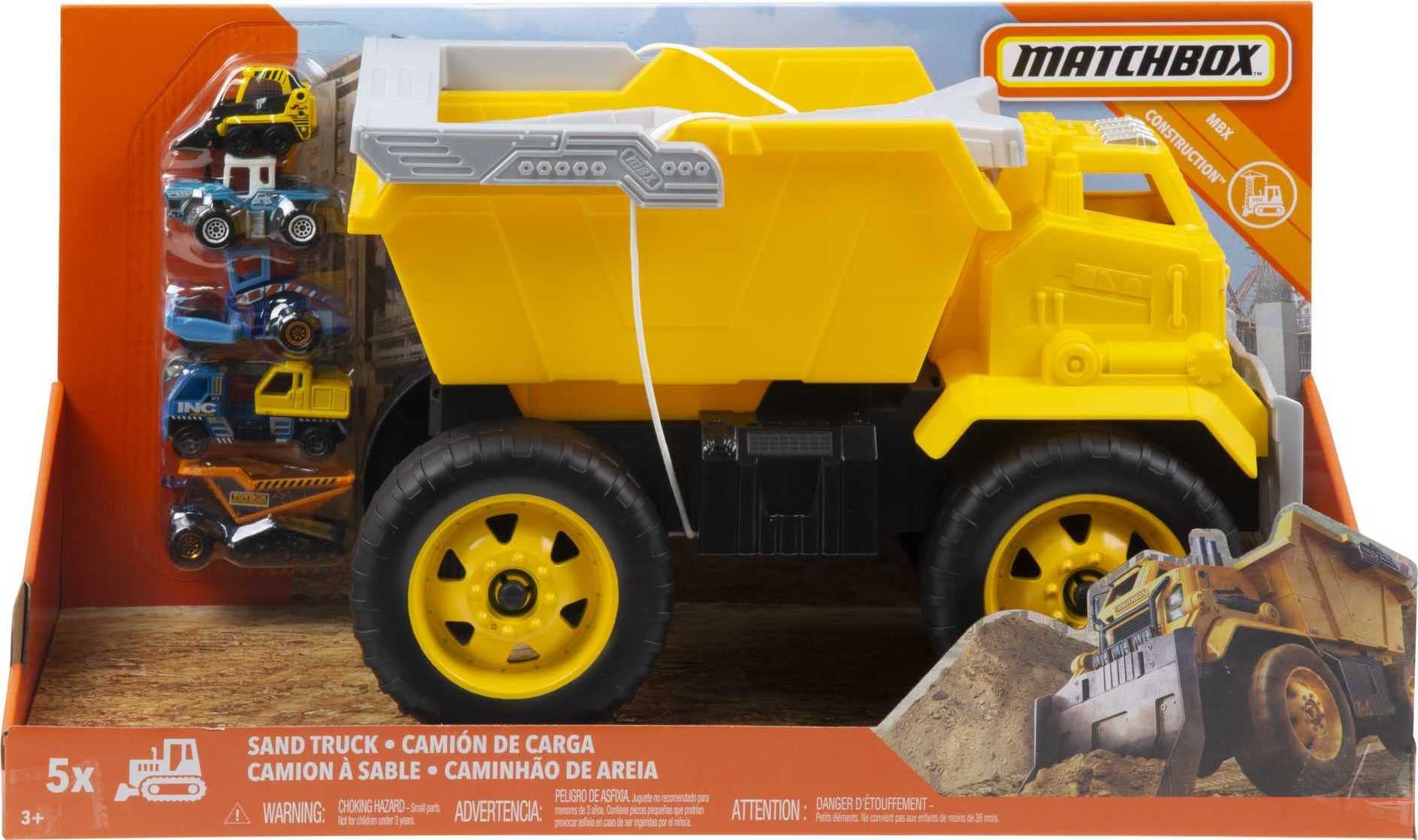 Matchbox construction sand truck w 5 die cast 1 64 scale construction