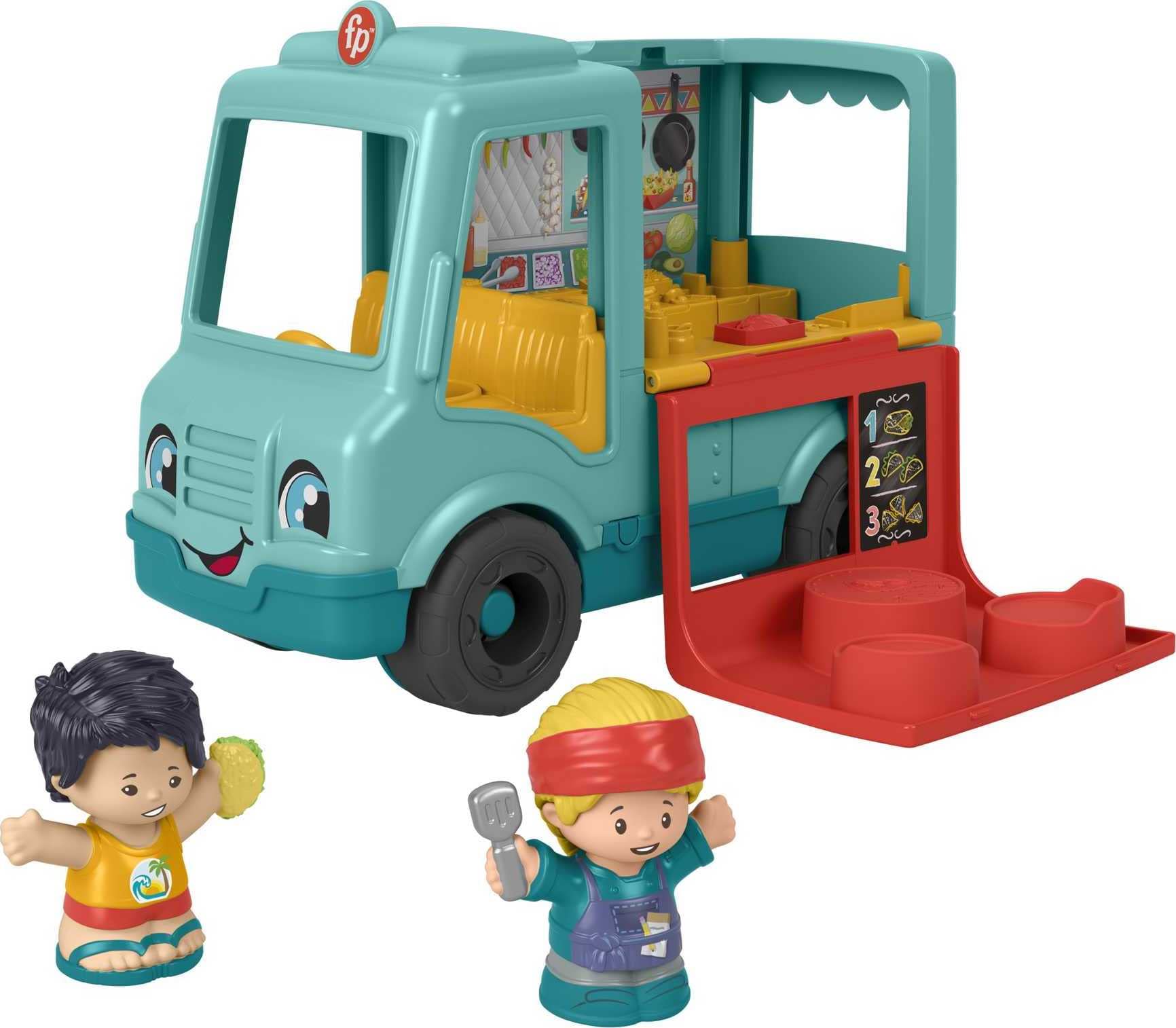 Fisher-Price Little People Toddler Toy Food Truck w/ Music Sounds and 2 Figures​ $7.49 + Free Shipping w/ Prime or on $25+
