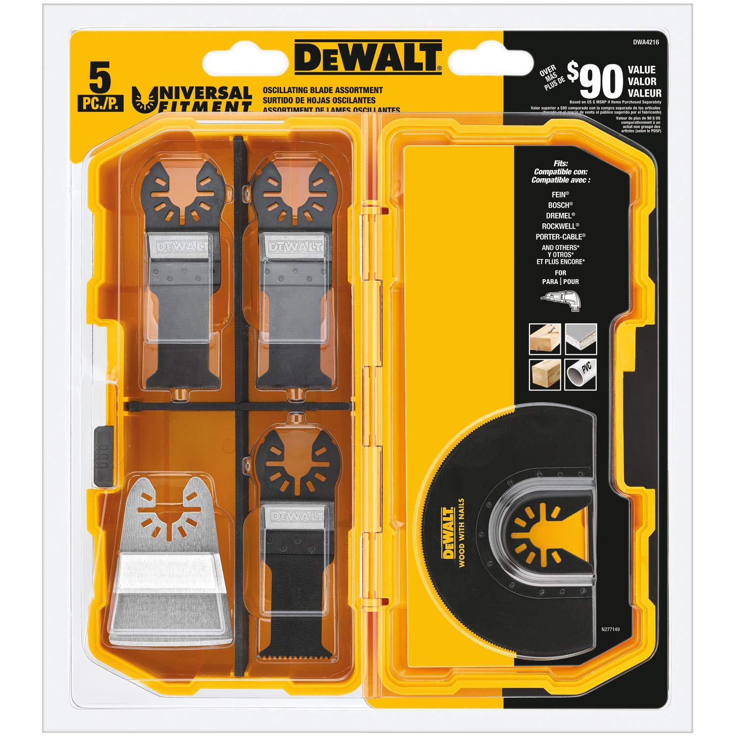 5-Piece DEWALT Oscillating Tool Blades Kit 28.78 + Free Shipping w/ Prime or on orders $35+