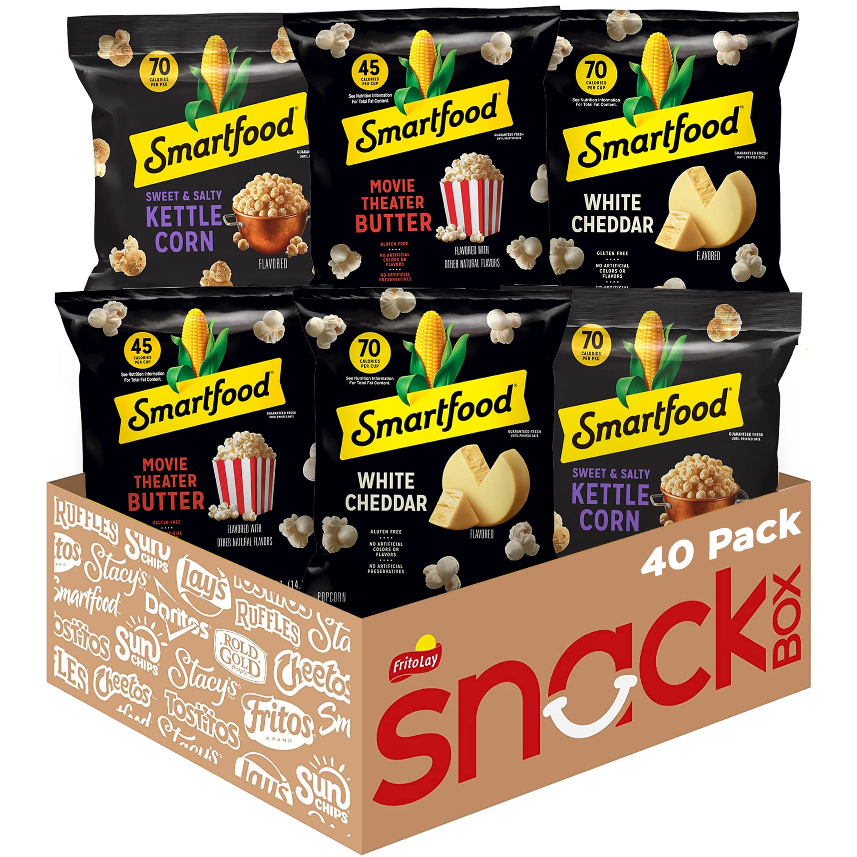80Count 0.5oz Smartfood Popcorn Variety Pack