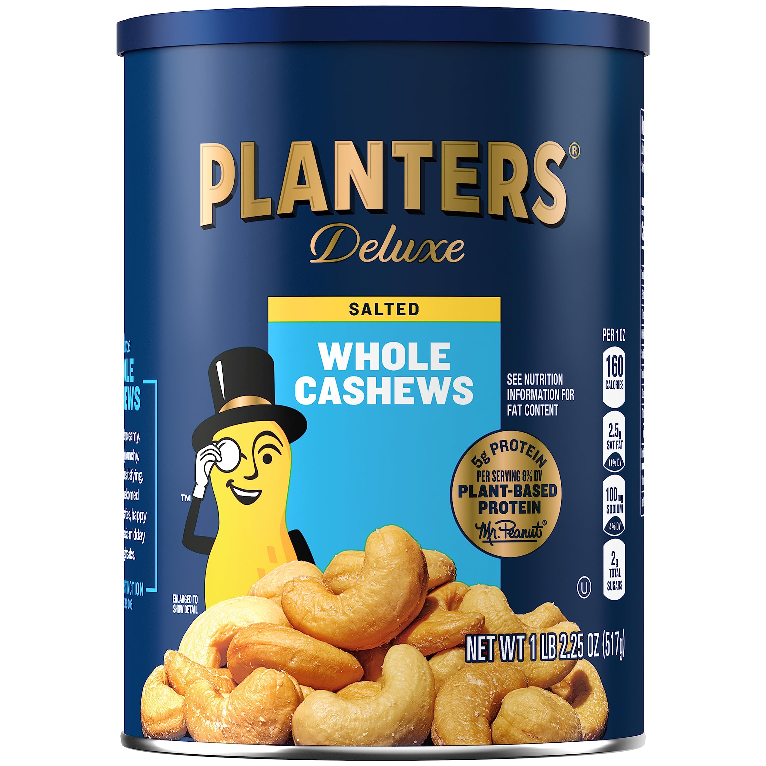 18.25-Oz Planters Deluxe Whole Cashews w/ Sea Salt $6.64 w/ S&S + Free Shipping w/ Prime or on orders over $35