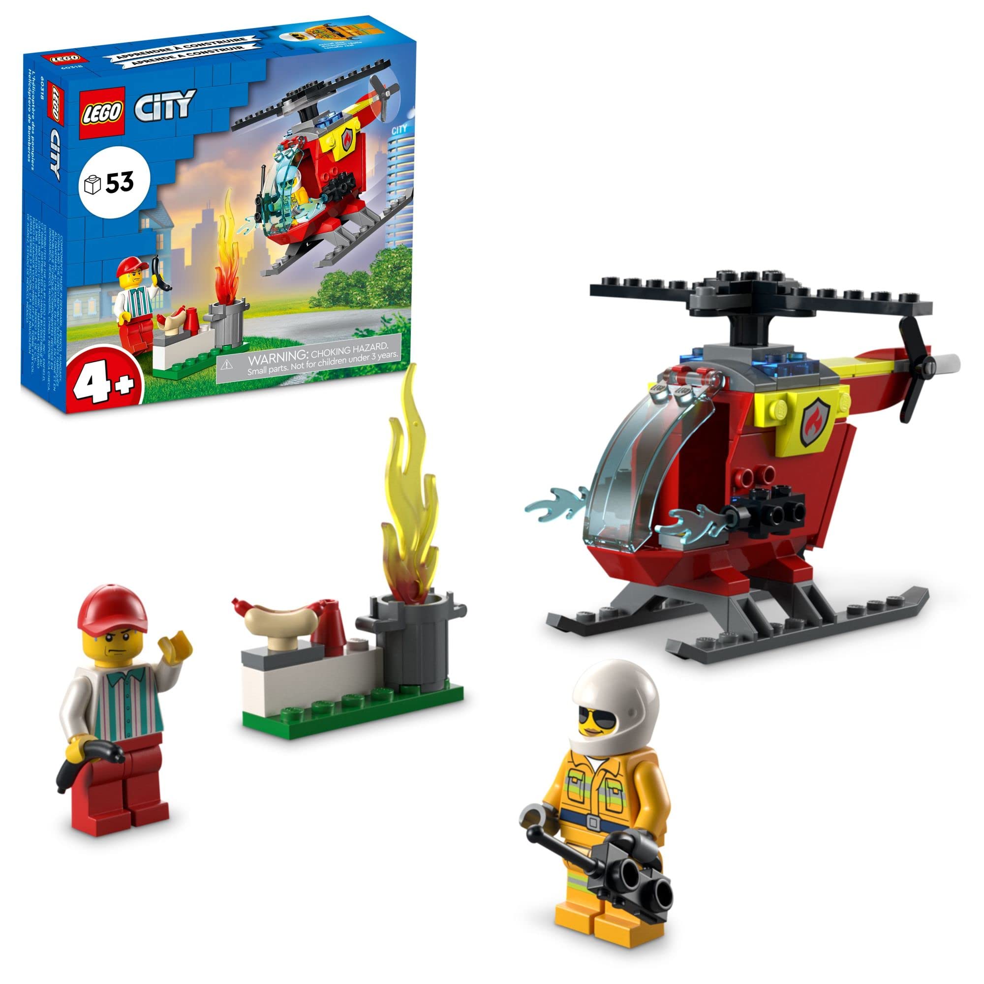 [$5.99 was $9.99] 53-Piece LEGO City Fire Helicopter (60318) $6 + Free Shipping w/ Prime or $35+