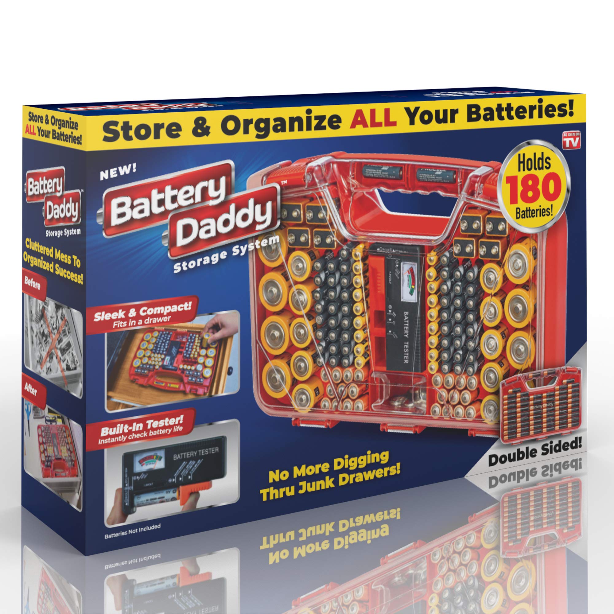 Battery Daddy Battery Storage Case w/ Tester (Holds 180 Batteries) $10 + Free Shipping w/ Prime or on orders over $35