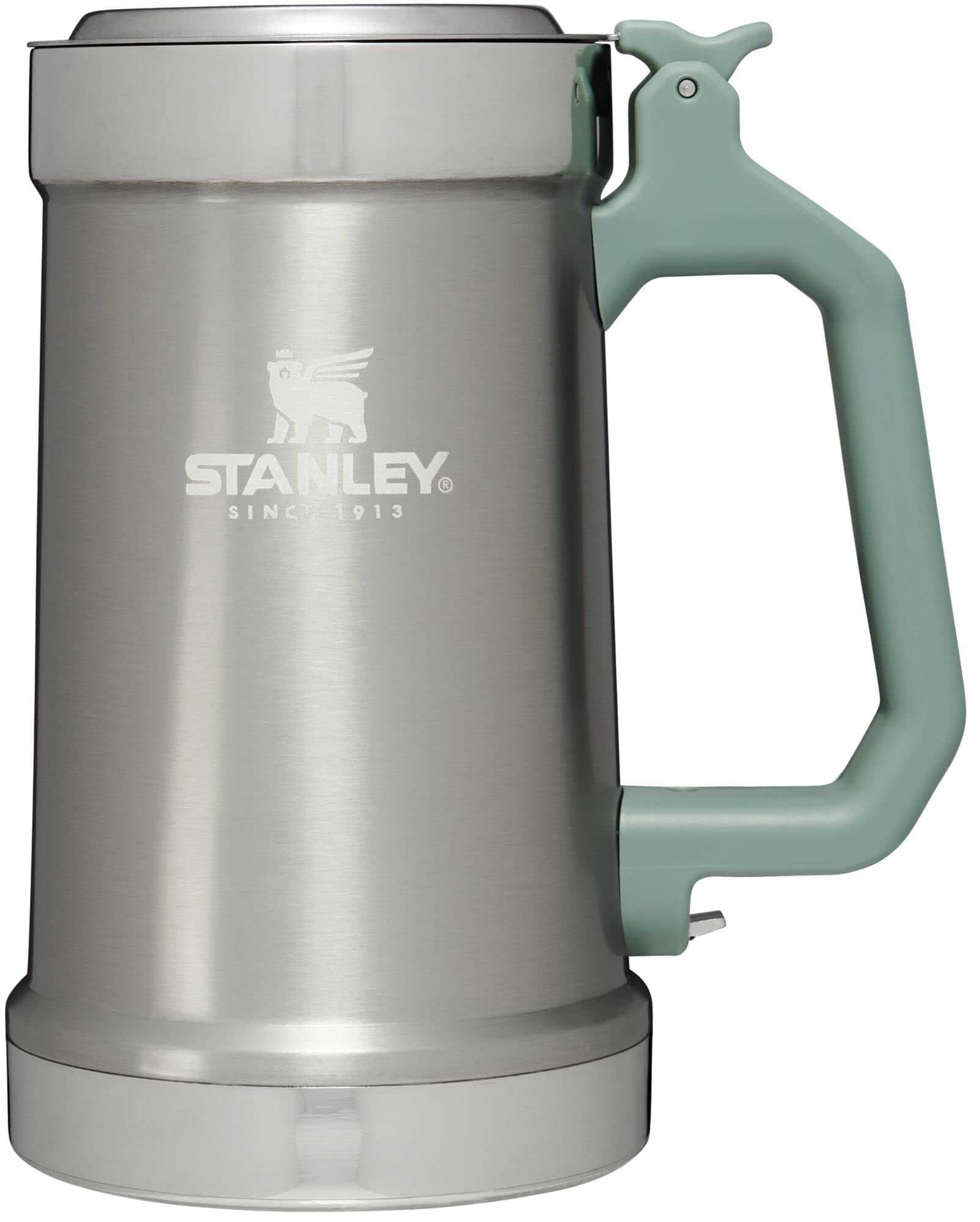 STANLEY Klassieke bierfles met flesopener, 24oz geïsoleerde bierfeestmok en beker, hammertone groen