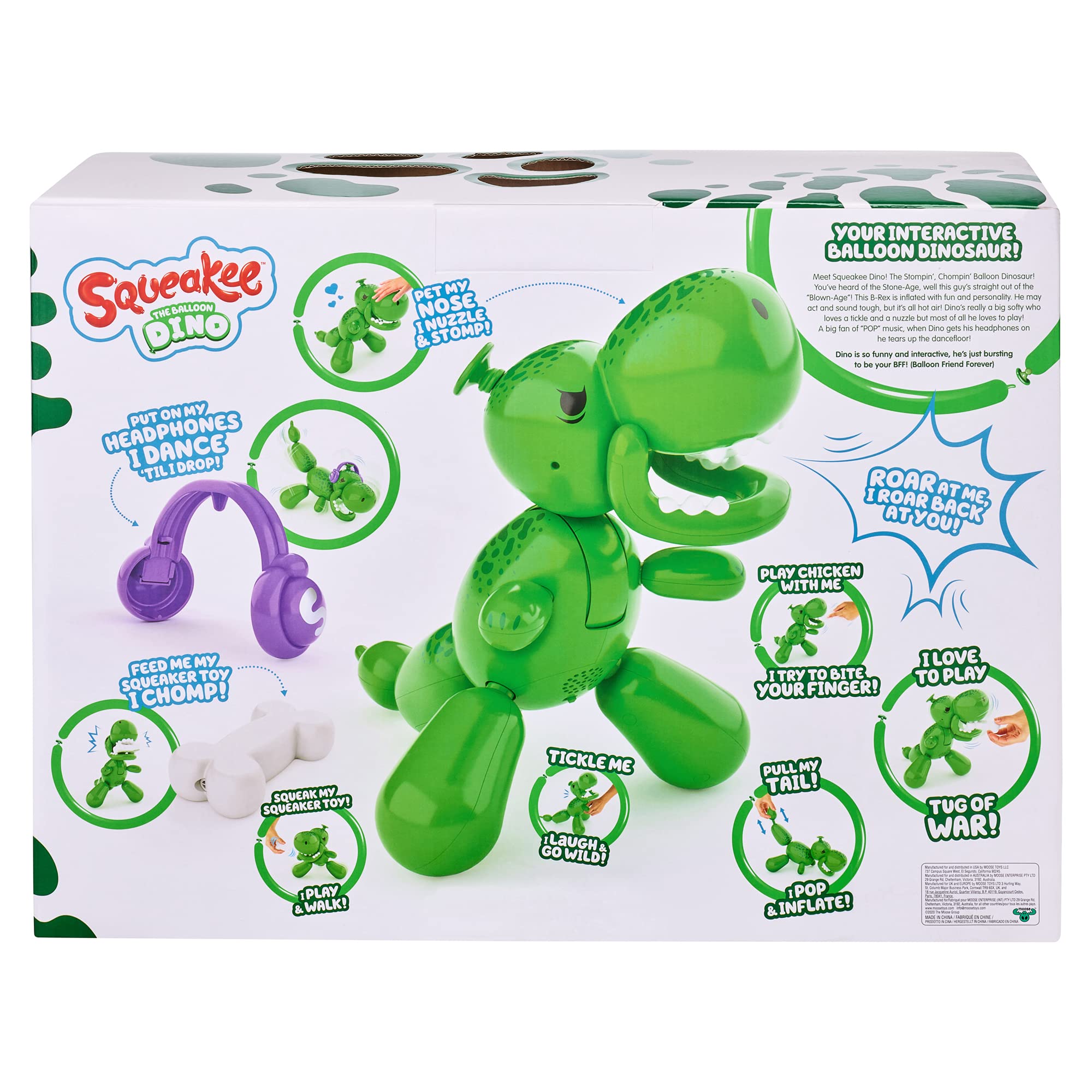 Squeakee The Balloon Dino Interactive Dinosaur Pet Toy w/ 70+ Sounds & Reactions $19 + Free Shipping w/ Prime or on $35+