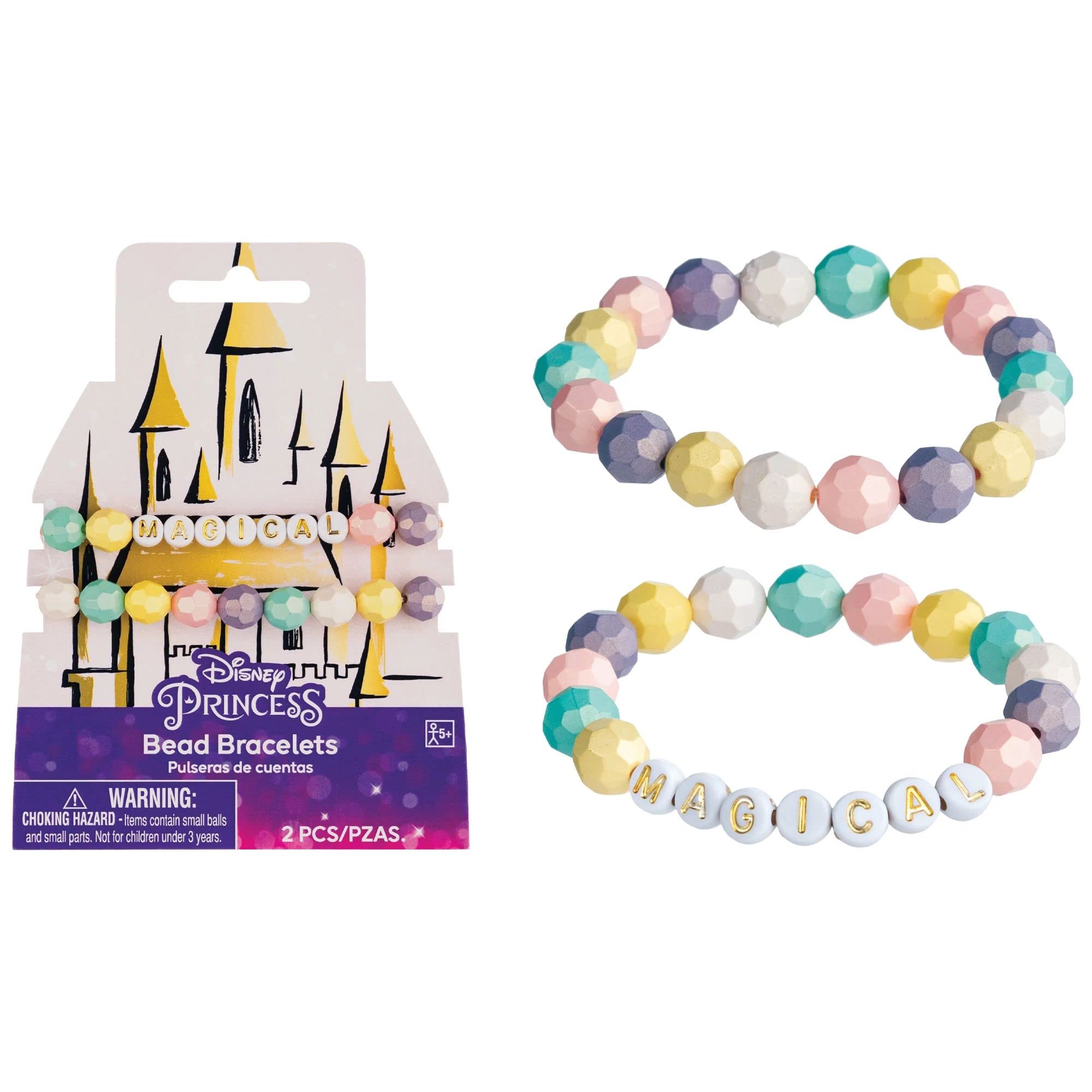 2-Pack Multicolor Magical Disney Princess Plastic Bead Bracelets $1 + Free Shipping w/ Prime or on $35+